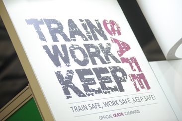 Train safe, work safe, keep safe stock