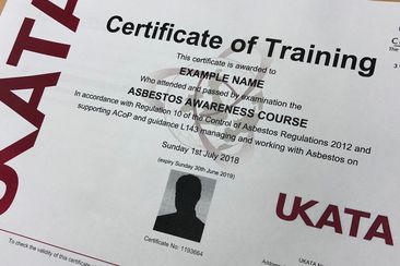 UKATA Example Certificate 2