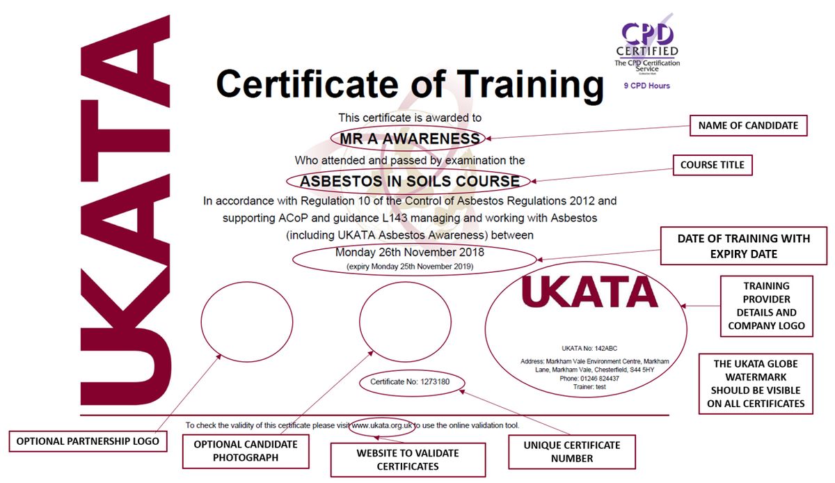 UKATA Certificate Template